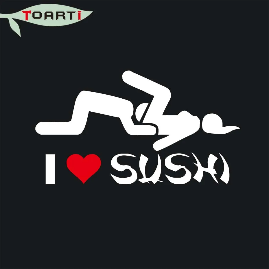 14*9 см я люблю суши взрослых забавные наклейки для автомобиля абстрактный узор