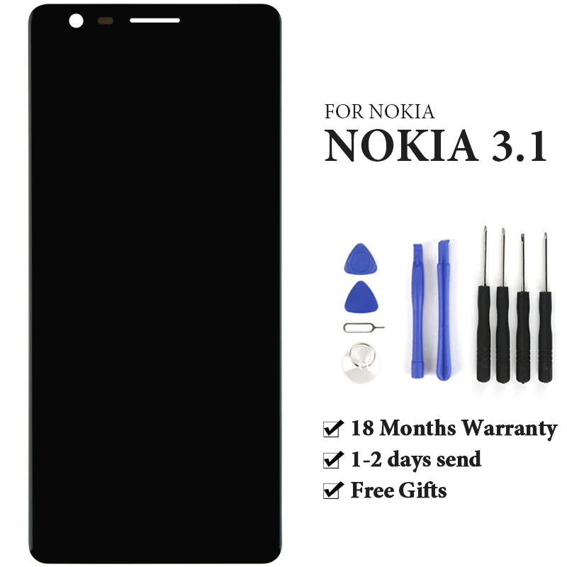 Класс для Nokia 3,1 ЖК-дисплей с сенсорным экраном в сборе Замена для Nokia 3,1 TA-1049 TA-1057 TA-1063 TA-1070 экран