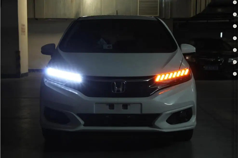 2 шт. бамперные фары для 2014 2015 2016 2017 2018 Fit Jazz GK5 налобный фонарь светодиодный