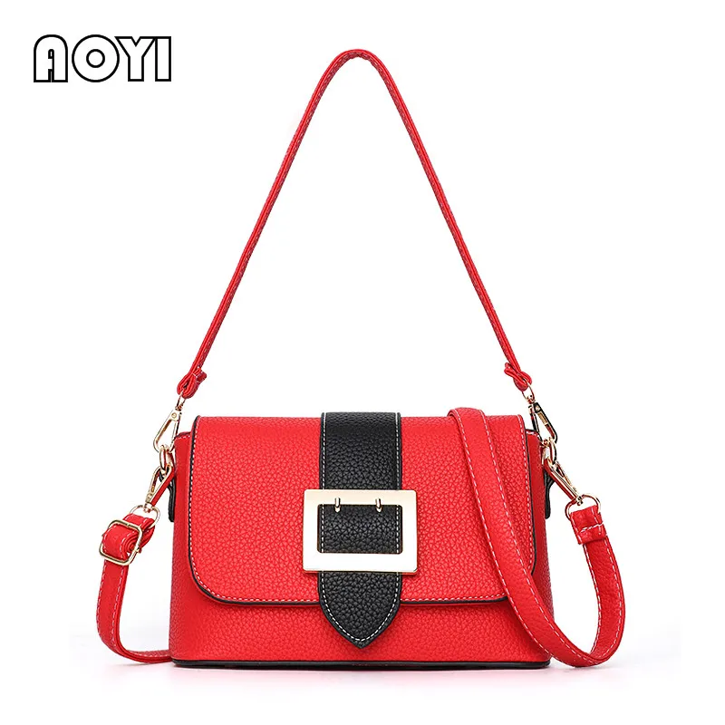 AOYI элегантный Для женщин Курьерские сумки для леди 2018 Crossbody PU кожа Сумка