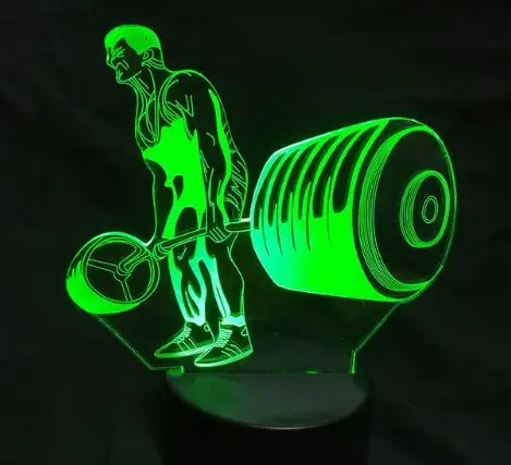 Model 5 Вес подъема человек Плавание Спорт ночник светодиодный 3D иллюзия Лампа 7 видов цветов Изменение Велоспорт велосипед настольные лампы украшения дома свет - Испускаемый цвет: Model 5