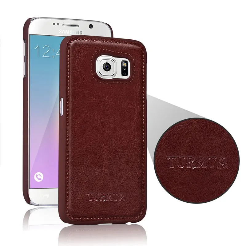 TURATA [Slim fit] PU Leather Surface Coated Non Slip Hard Plastic Cover Case for Samsung Galaxy S6 G920 / Edge G925 |