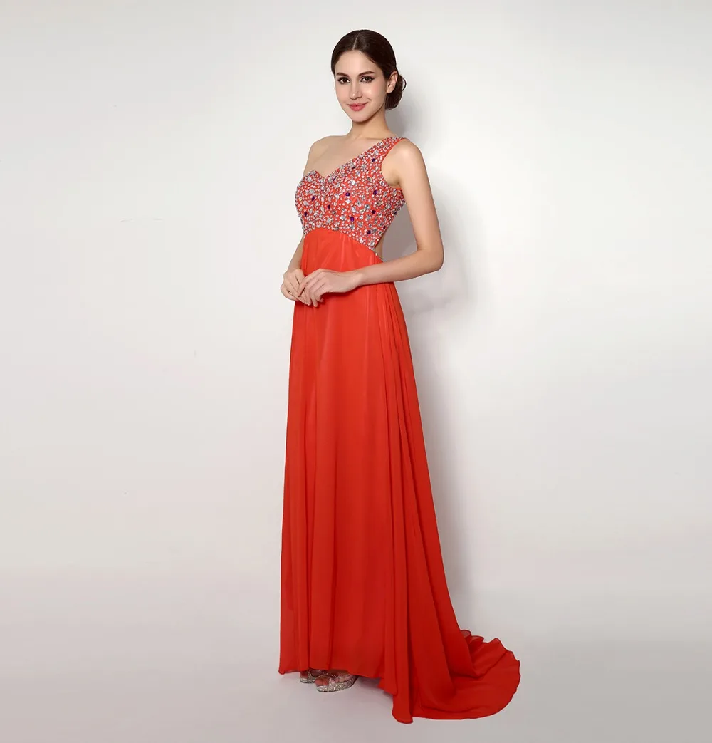 H007 На Складе Дешевые Одно Плечо vestido де festa Вечерние платья 2017 Формальные