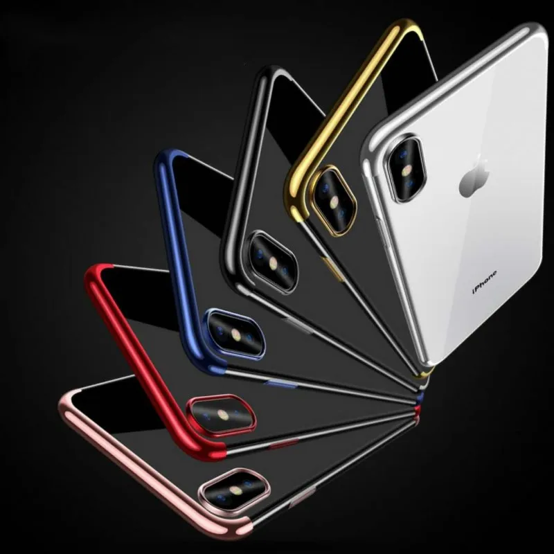 Модные оригинальные чехлы для iPhone X 10 XR XS Max роскошный прозрачный мягкий чехол из