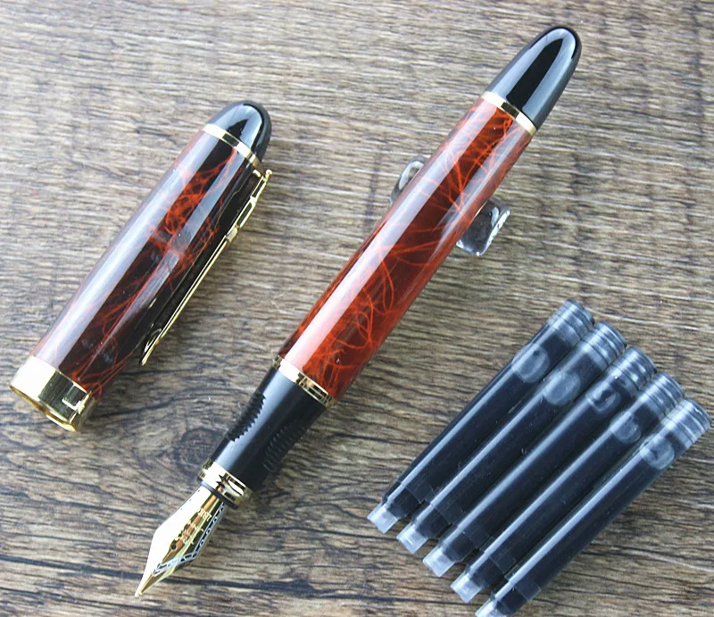 JINHAO 450 стиль авторучка роскошный подарок металлическая чернильная ручка Красивая Подарочная коробка Упаковка чернил Заправка Caneta канцелярские принадлежности