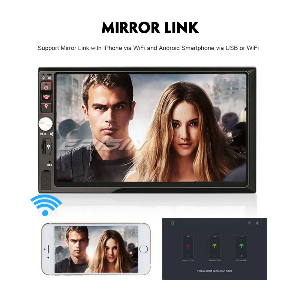 Erisin ES7841U 7 дюймов dvd плеер автомобиля android 8 0 4 г оперативная память DAB OBD WiFi 3g Для