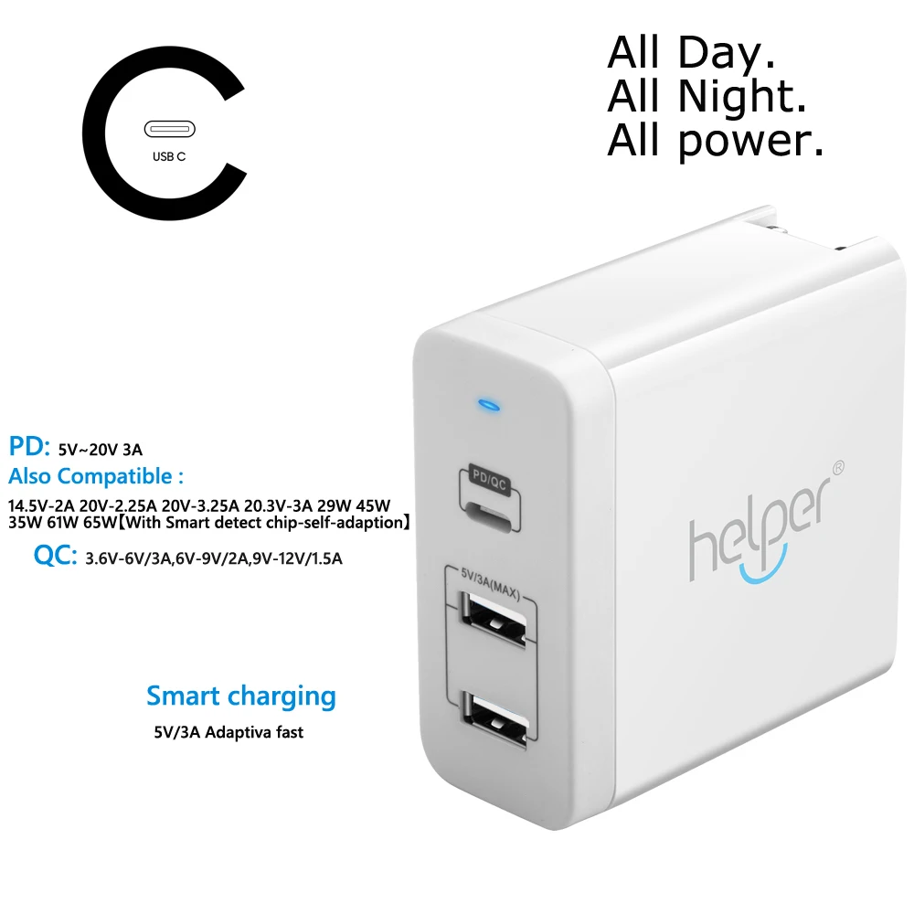 USB C зарядное устройство быстрая доставка QC 3 0 Type PD порта для нового Macbook samsung HP DELL