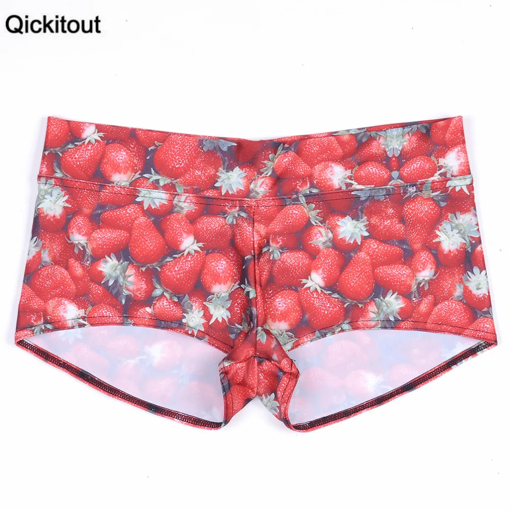 Шорты qickitout 2016 новые модные сексуальные эластичные шорты женские с принтом