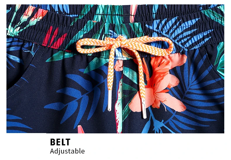 Female New Swimming trunks hawaiian swimsuit quick dry surfing printed tropical swimwear breathable briefs board shorts mesh
