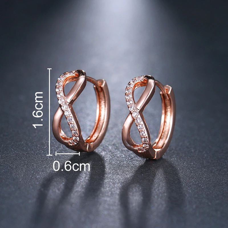 Женские серьги пусеты EMMAYA круглые с фианитом и кристаллами новый дизайн|studs for