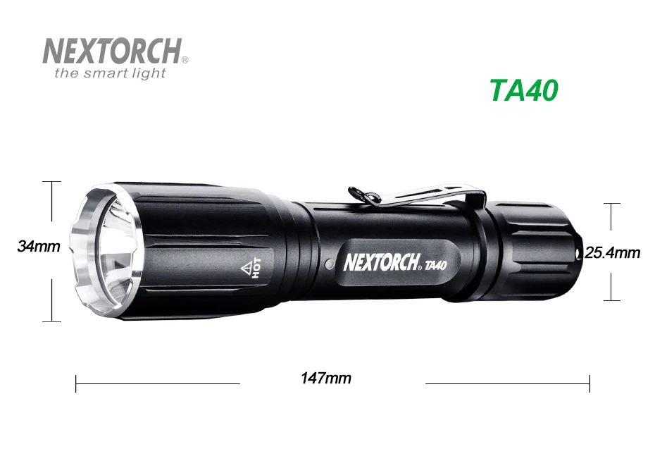 NEXOTRCH Flashlight 18650 Battery 1040 Lumen Waterproof Rechargeable Strobe Shockproof Tactical LED Flashlight Torch#TA40