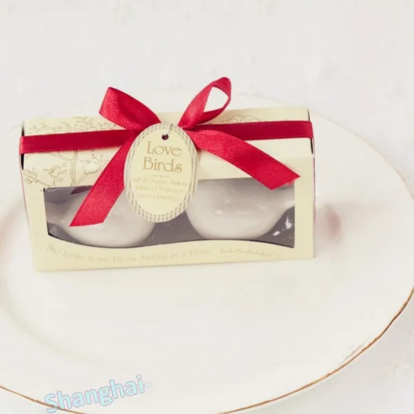 Подарок на свадьбу для гостей Шейкер соли и перца с любимой птицей