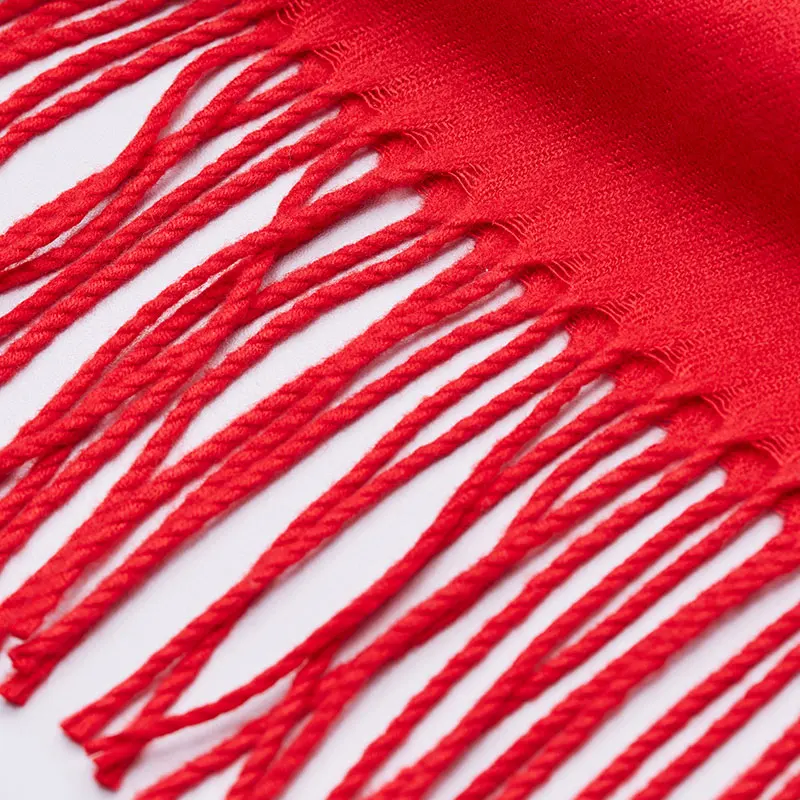 Женский шарф из пашмины однотонный кашемировый Длинные шерстяные шарфы пончо