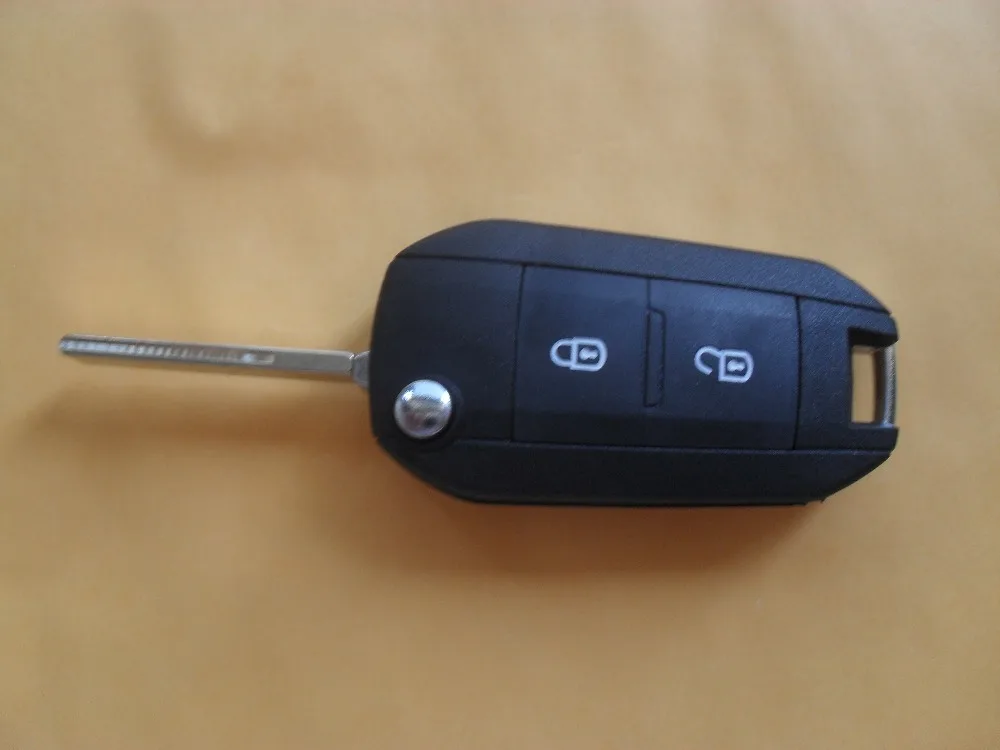 Модифицированный складной штатив с 2 кнопками для Peugeot 307 308 408 БЕСКЛЮЧЕВОЙ пульт