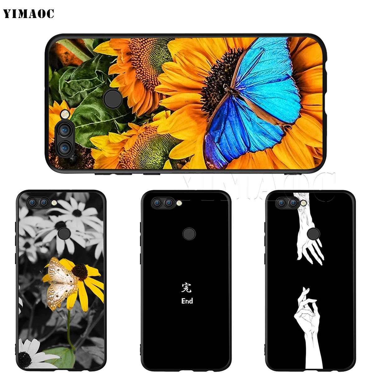 YIMAOC бабочка на розах цветок чехол для Huawei Mate 10 P8 P9 P10 P20 P30 P Smart Lite Pro Mini 2017 | Мобильные