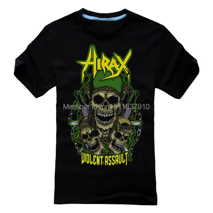 

18 designs Horrible hirax Rock Brand shirt mma skull fitness Hardrock heavy Dark Metal 100%Cotton Streetwear skateboard