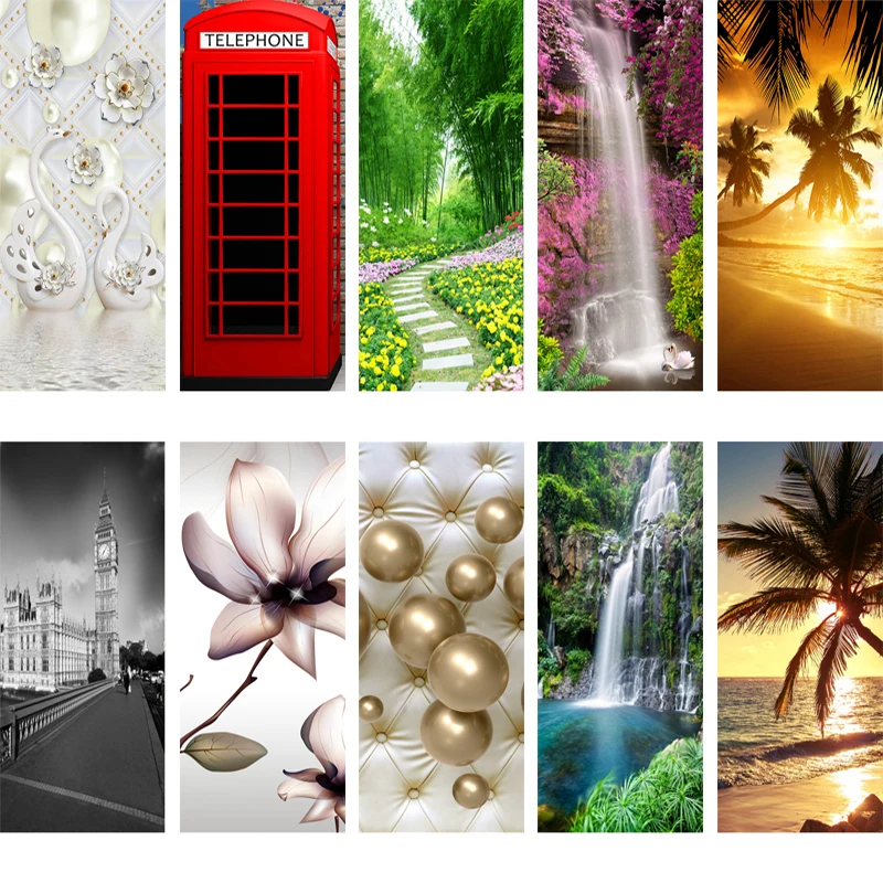 3D Door Sticker Door Wrap Wall Sticker Mural Wallpaper Poster Self Adhesive PVC Removable Waterproof Door Decal Home Decor