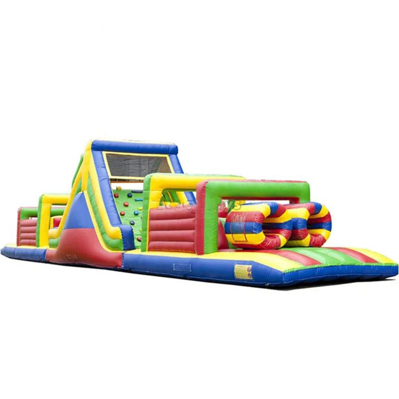 Outdoor playground structure slides children amusement park/ inflatable obstacle course