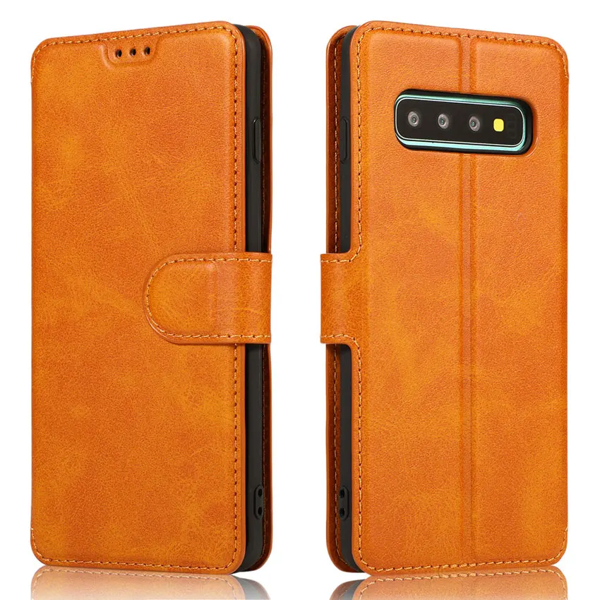 Кожаный флип-кошелек чехол для телефона для Redmi Note 7 5 6 Pro Redmi 6 6A 7 6 Pro чехол с магнитной подставкой Чехол для Xiaomi 6X8 9 чехол - Цвет: Оранжевый