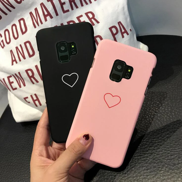 Жесткий чехол с милыми парными сердечками для Samsung A50 S10 S8 S9 S8Plus S9Plus Galaxy Plus