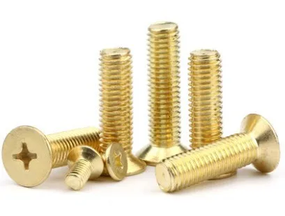 200pcs M2 M2.5 M3 brass flat head screw Copper cross recessed countersunk machine screws |