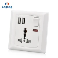 pc usb wall universal socket 13a 250v power socket outlet with 2100ma 2 usb charge port
