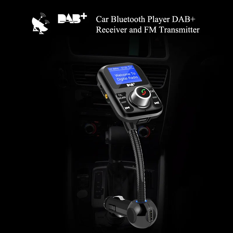 JaJaBor автомобильное DAB цифровое радио в автомобиле с fm-передатчиком Bluetooth Handsfree Kit цифровое аудио вещание поддержка воспроизведения папки