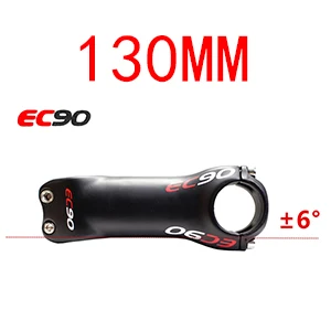 6 degrees 130mm EC90 карбоновое волокно стояк шоссейный велосипед ультра-светильник стержень стояка MTB велосипедный стержень стояк кран-17 градусов 6 градусов 31,8-28,6 - Цвет: 6 degrees 130mm