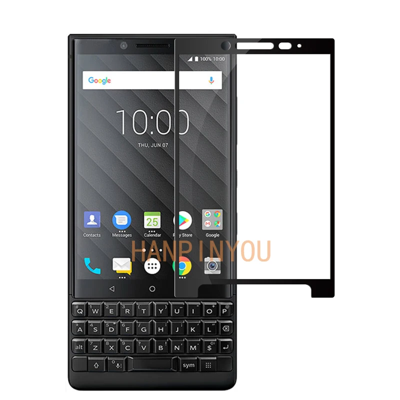 Black 2 шт./партия для BlackBerry Key 2 Two Key2 KEYtwo/Athena 4," Полное покрытие защитная пленка из закаленного стекла - Цвет: Black