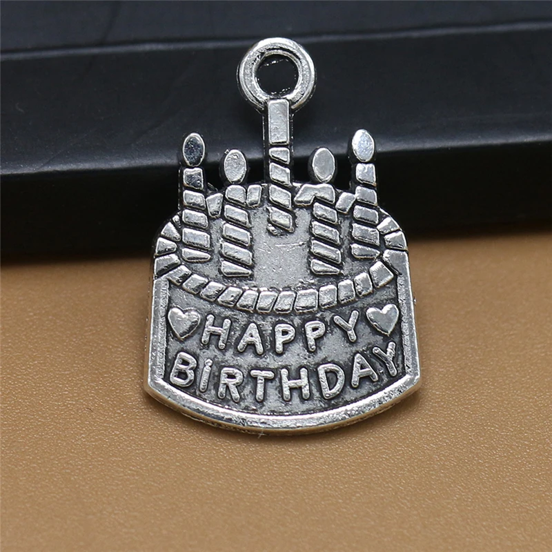 Сделай Сам опт антикварное Серебряное сердце с днем рождения красивые ювелирные