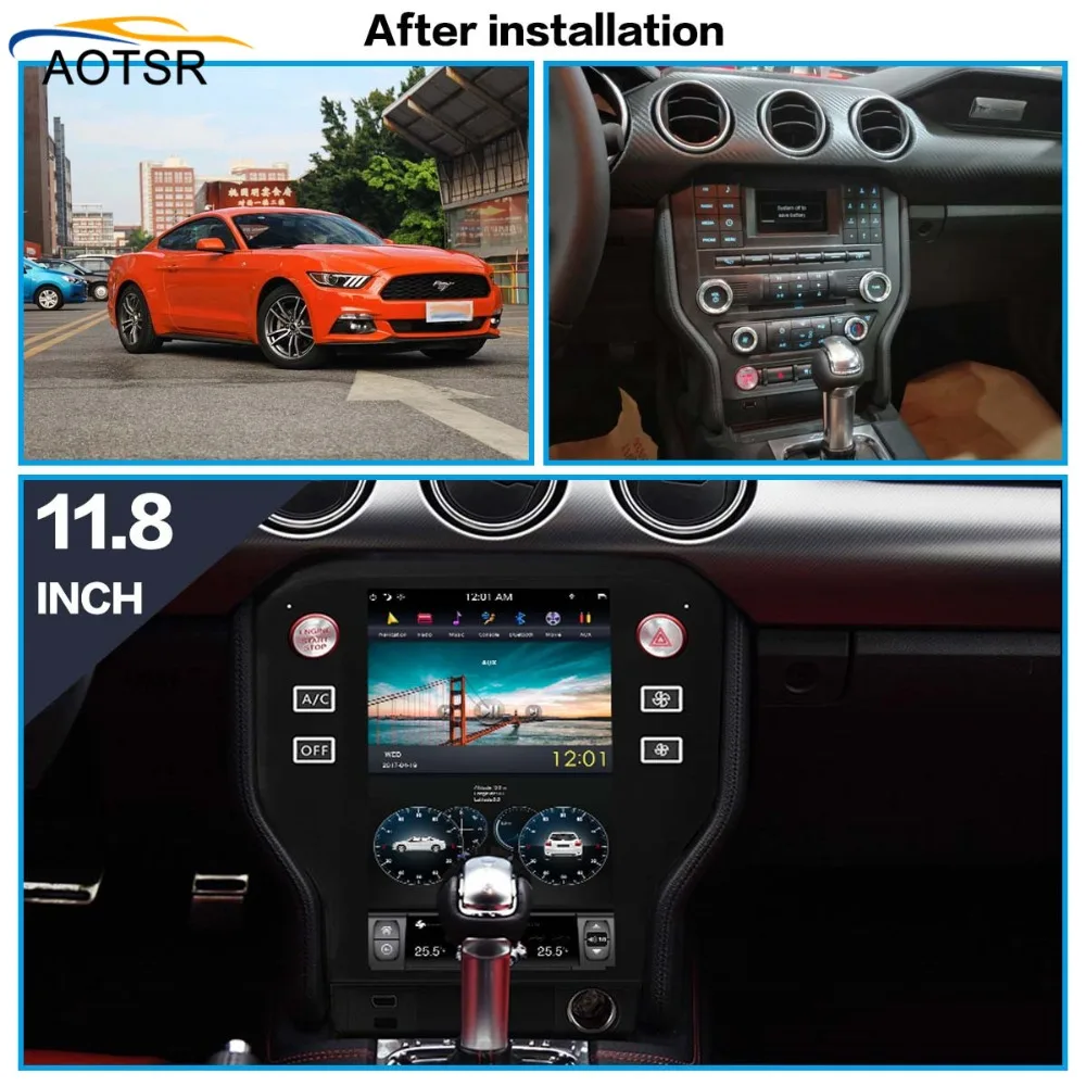 Мультимедийный плеер Tesla style с большим экраном Android головное устройство для Ford