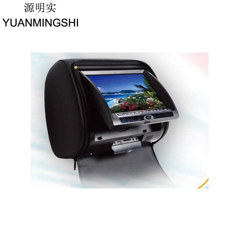 7 дюймовый автомобильный подголовник YUANMINGSHI DVD плеер с FM радио двухканальный ИК