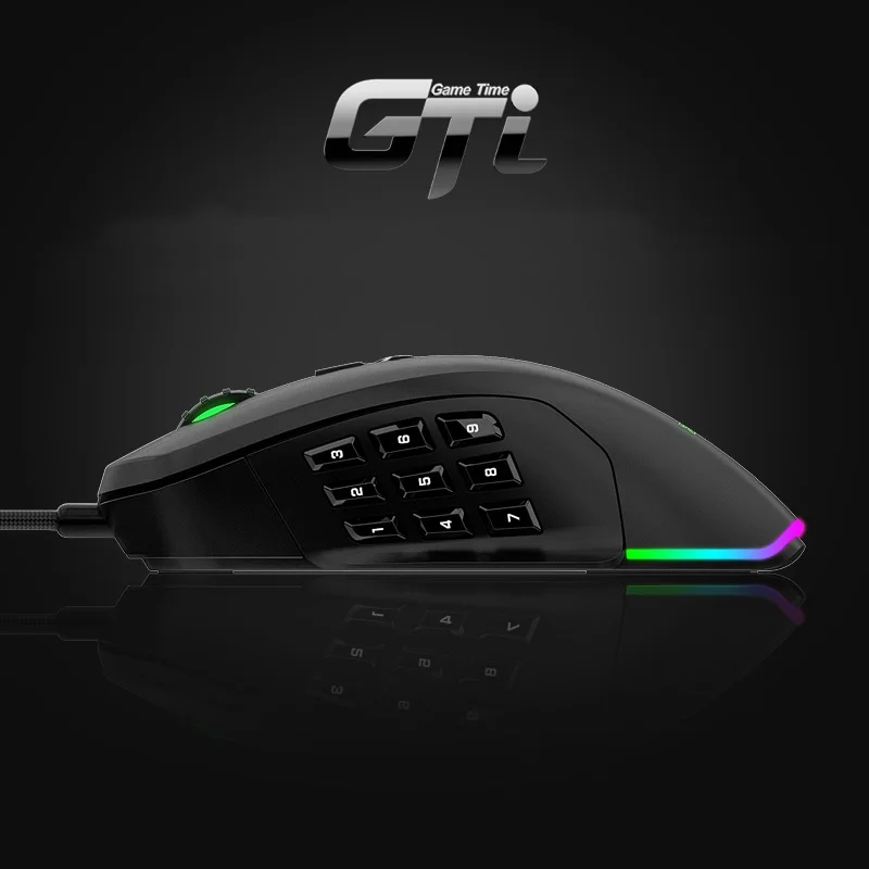 Проводная игровая мышь Ajazz GTI с RGB подсветкой 5000 точек/дюйм|Мыши| |
