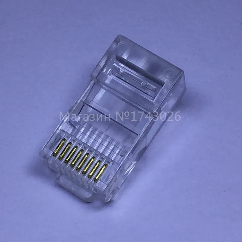 Штепсельная Вилка RJ45 50 шт. с кристаллами Cat5 Rj-45 CAT5 модульная штепсельная вилка