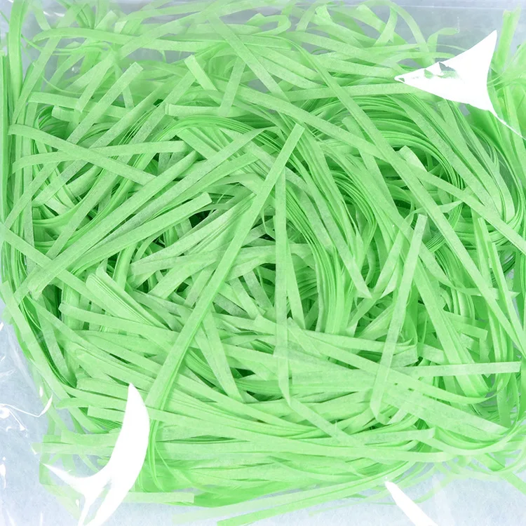 green 20 г/пакет цветной бумажный наполнитель подарочной коробки упаковочные материалы свадебный фестиваль коробка наполнитель чулок шприцы для рождественской вечеринки - Color: green