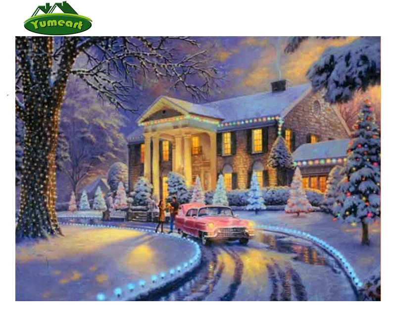 5D хобби рукоделие Алмазная вышивка Счастливого Рождества Современная парная