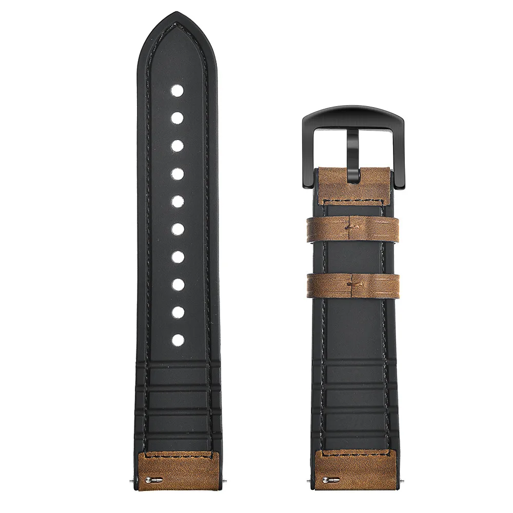 Colorful Retro Leather WatchBand Wrist Straps Bracelet for Huami Amazfit Bip Youth watch 20mm | Электроника