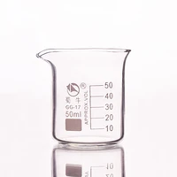 5pcs beaker in low formcapacity 50mlouter diameter47mmheight58mmlaboratory beaker