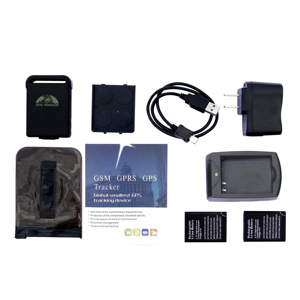 Without Retail Box Персональный gps-трекер TK102B гео-забор gps устройство слежения TK102B превышение скорости сигнализации Поддержка мульти-язык с водонепроницаемой сумкой - Цвет: Without Retail Box