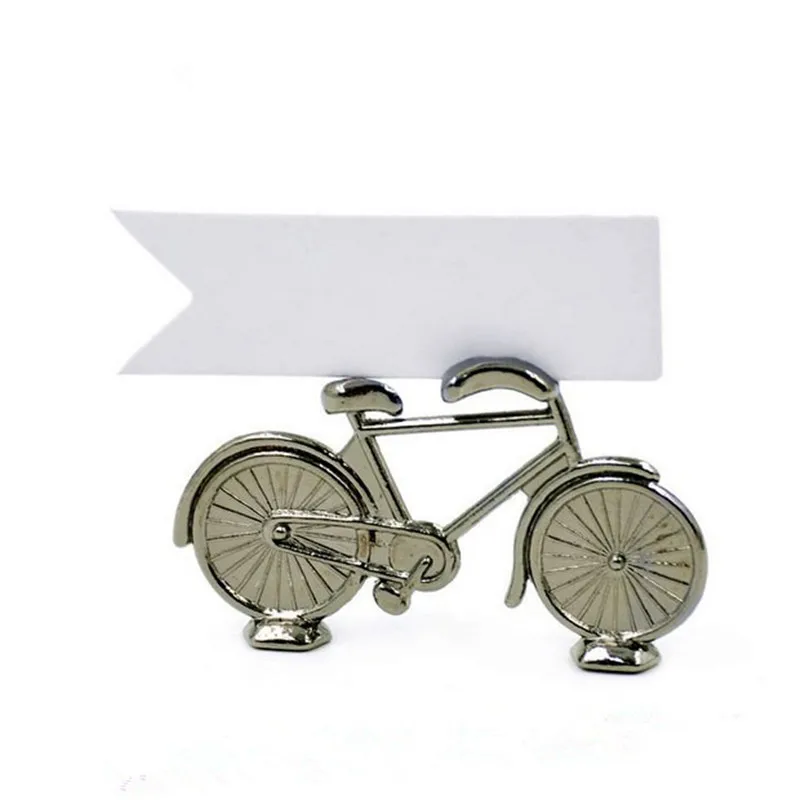 

50pcs Mini Bicycle Place Card Holder Travel Wedding Decoration Table Centerpieces Wedding Guest Name Sign