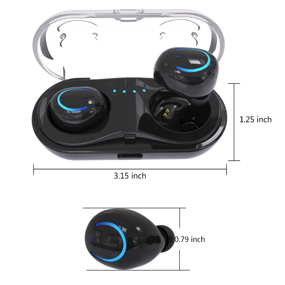 Leegoal Q18 TWS Wireless Bluetooth Earphone Earbuds Headset HiFi Bass with Mic Charging Box Earphones For IOS Android | Электроника