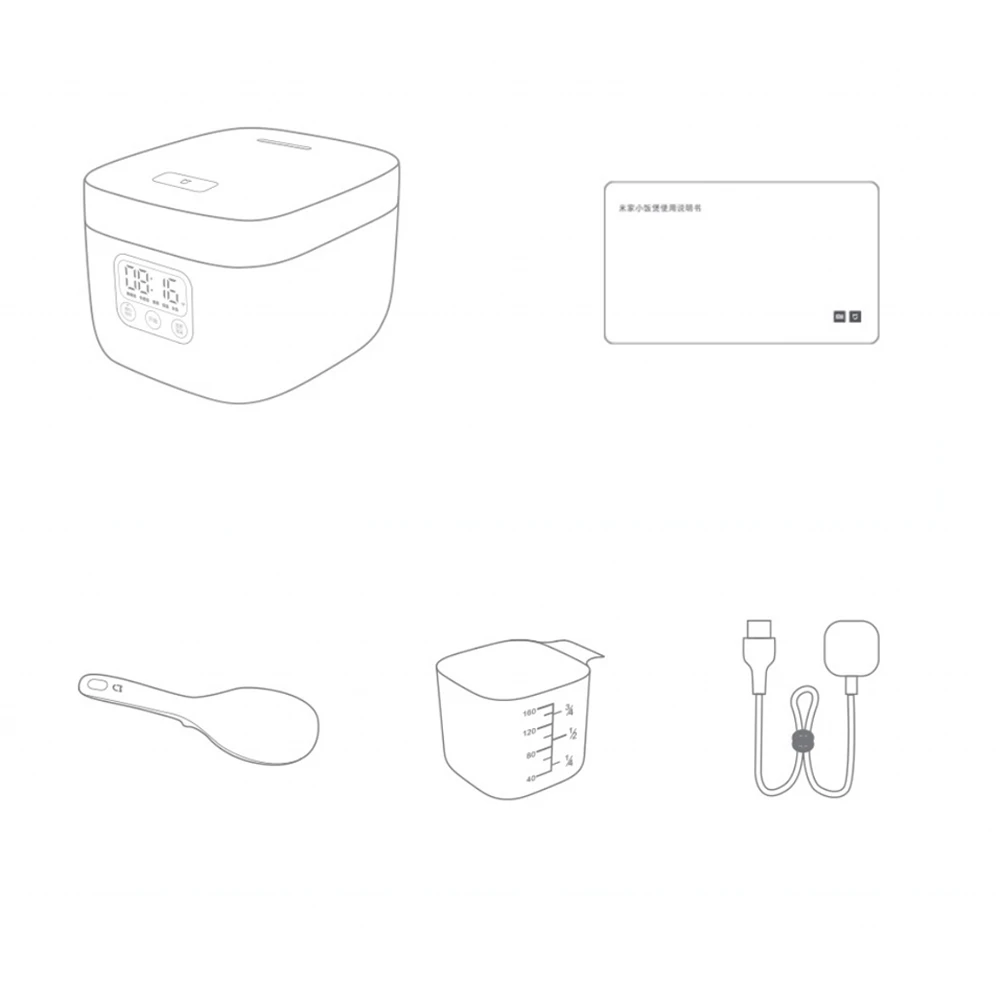 

Original Xiaomi Mijia Small Rice Cooker 1.6L Non-stick Coating Cooker 400W Connect Mi Smart Home APP Appointment to Cook Rice