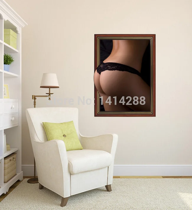 Мужские 3D Трехмерные настенные наклейки для гостиной дома ванной комнаты