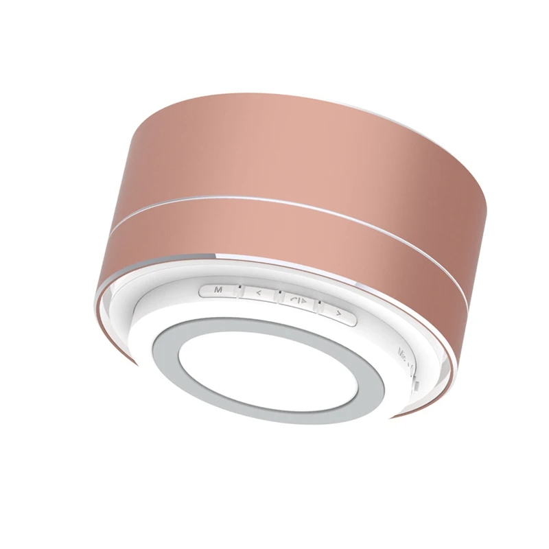 LED металлический беспроводной динамик Bluetooth колонки бас с микрофоном портативный