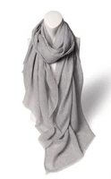 100goat cashmere women fashion thin scarfs shawl pashmina large size 100x210cm clips light grey small scattered fringed