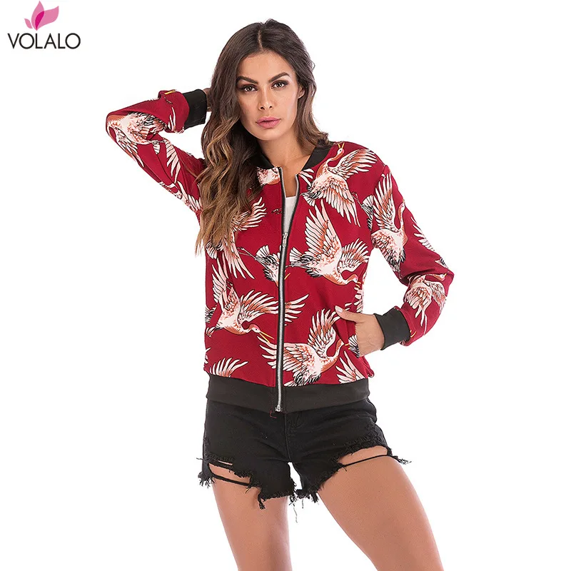 

Spring Winter New Autumn Embroidery Bomber Jacket Women Harajuku Pilot Jacket Coat Casual Printing Basic Baseball Jackets