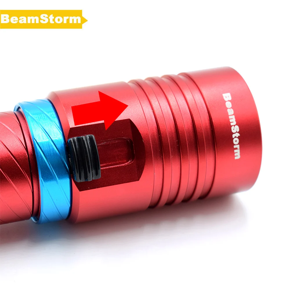 Beamstorm dv45 Водонепроницаемый 50 м Плавная затемнения Дайвинг светодиодный фонарик
