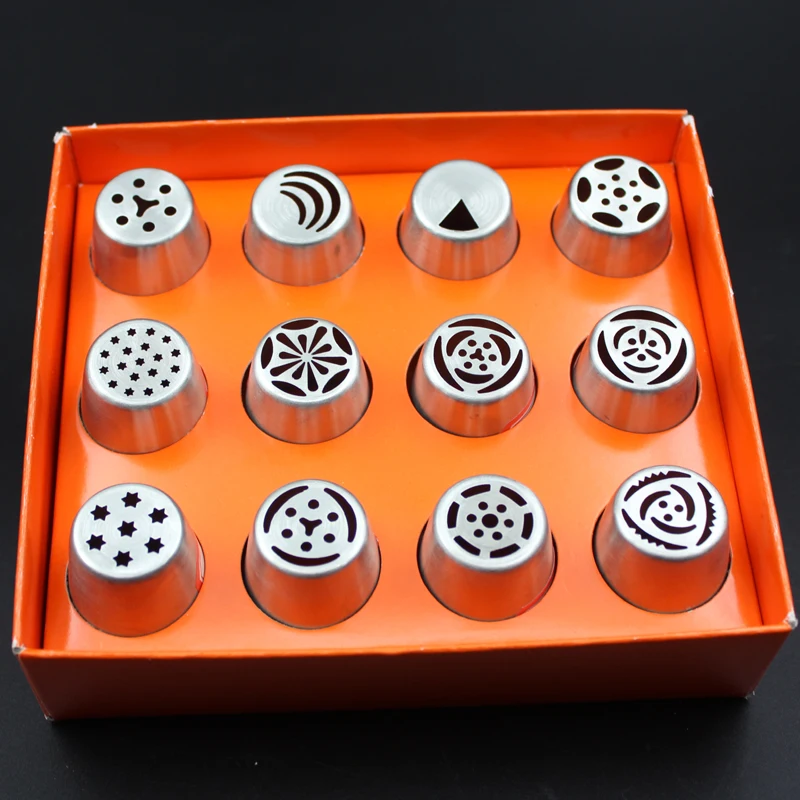 YGC-BHZ12 stainless steel decorating nozzle sets 12pc per |