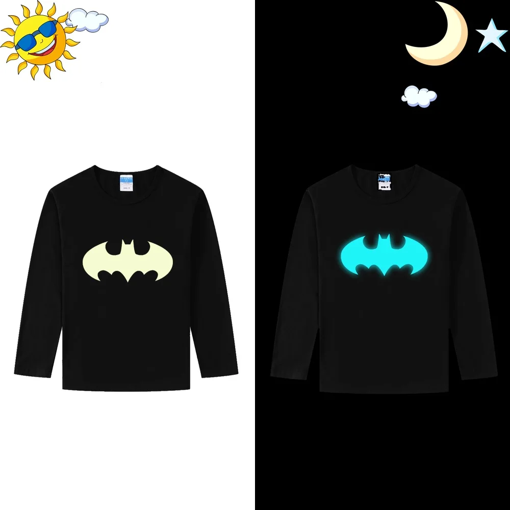 LYTLM Camiseta Batman Birthday Tshirt Kids Funny Batman T Shirts Anime Boys Long Sleeve Tops XXX Kids Baby Girl Winter Clothes