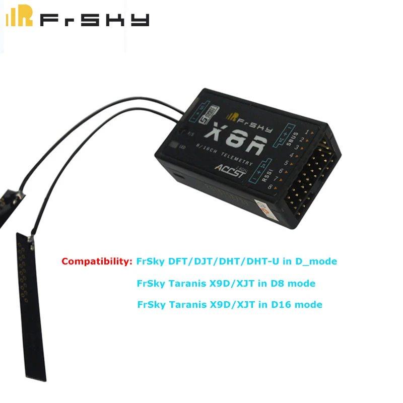 

Телеметрический приемник FrSky X8R 2,4G S.Port 8/16ch X8R для Taranis X9D X9D PLUS